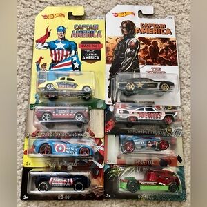 Hot Wheels Exclusive Marvel Captain America Set (8)